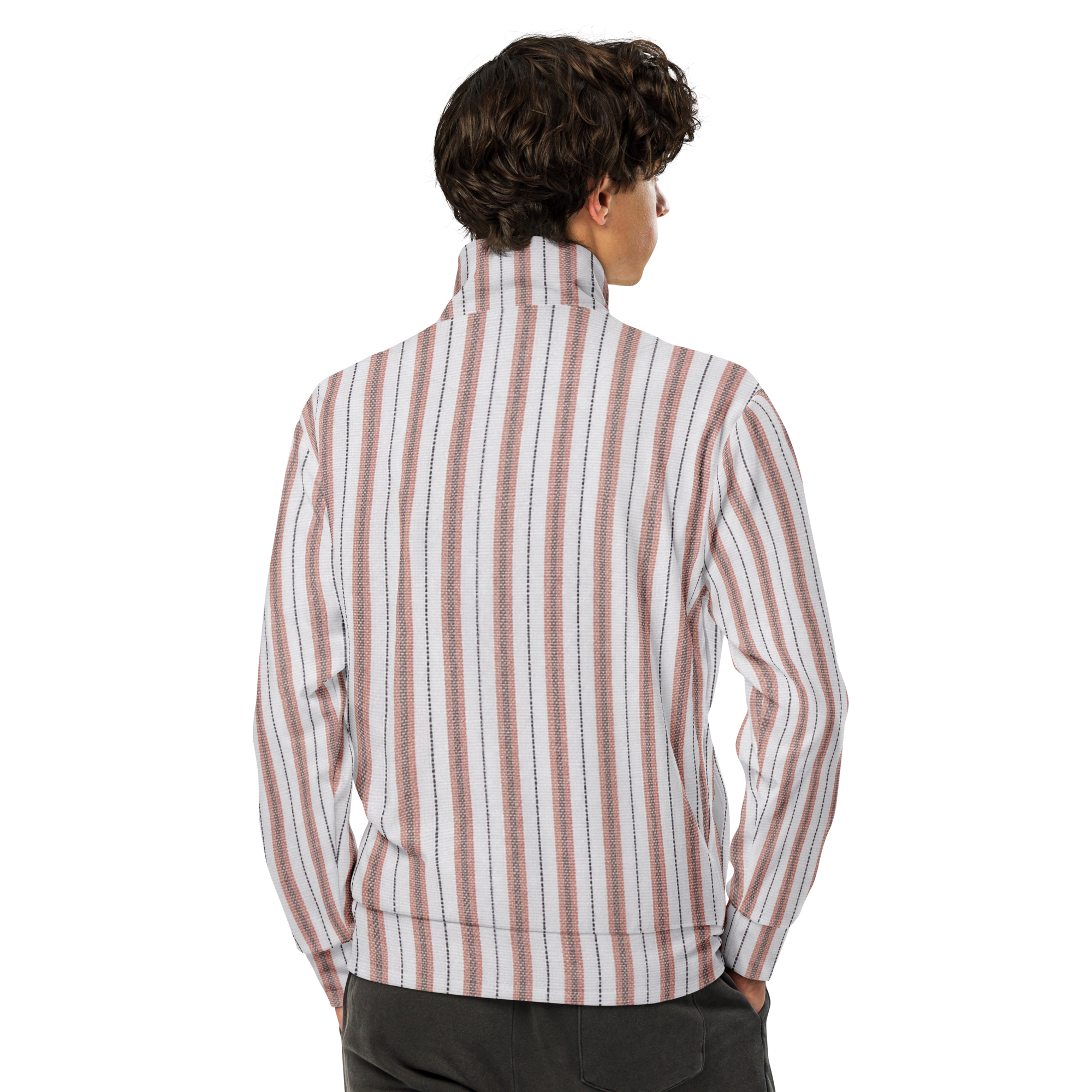 PBWY™ No Parade F.C. — Track Jacket Terracotta Pinstripe