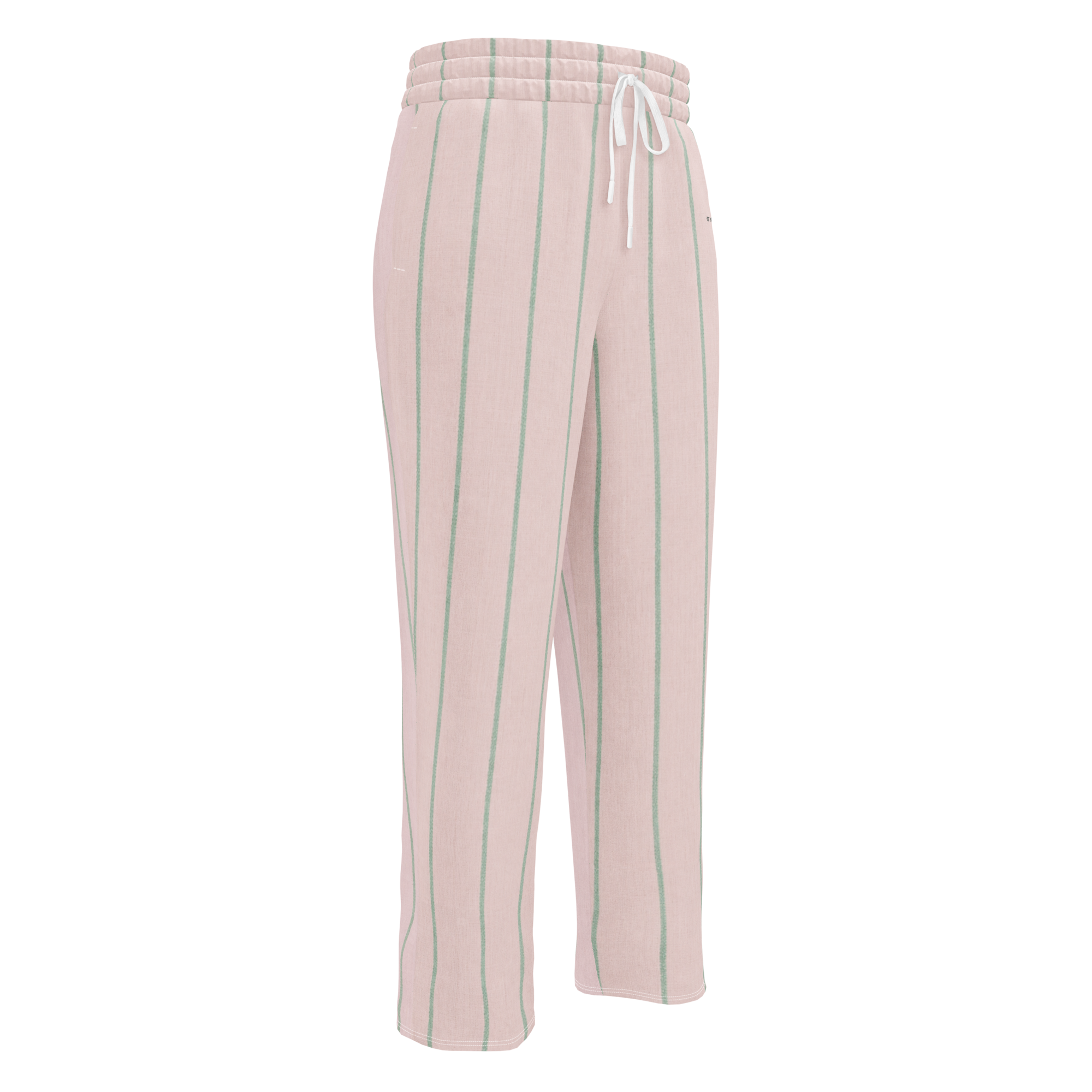 PBWY™ No Parade F.C. — Track Jogger Wide-Leg Rose Pinstripe
