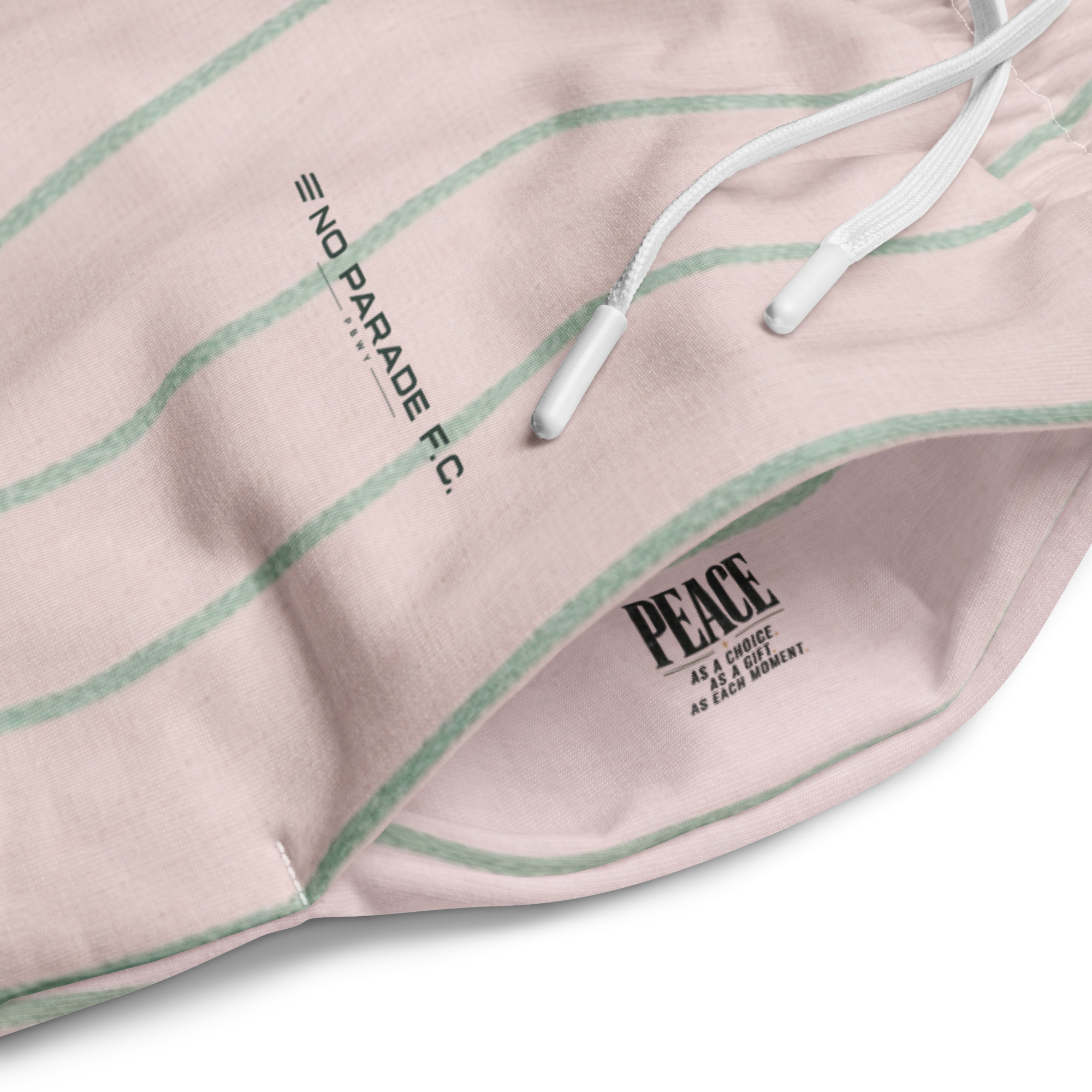 PBWY™ No Parade F.C. — Track Jogger Wide-Leg Rose Pinstripe