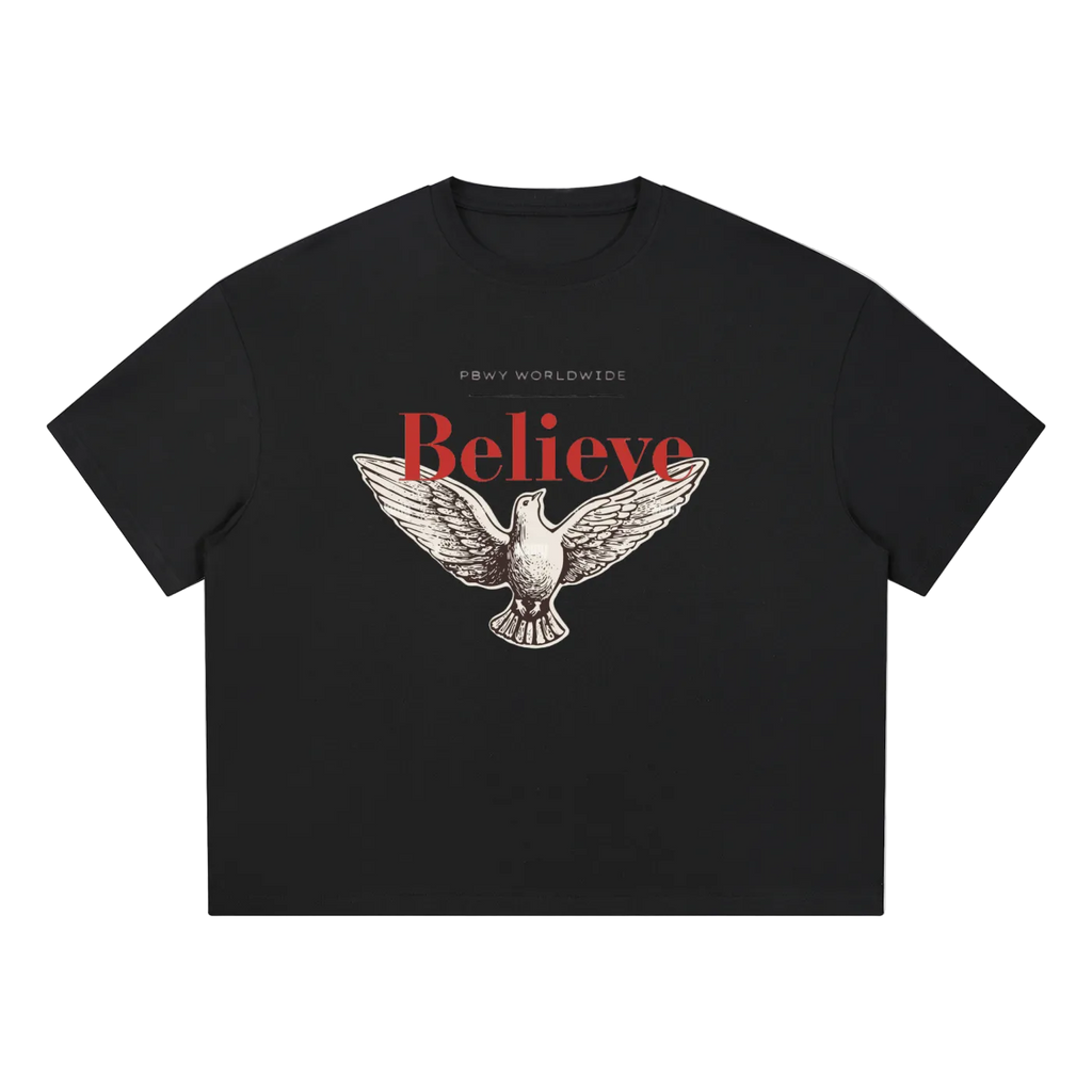 PBWY "BELIEVE” Coolmax Boxy Tee