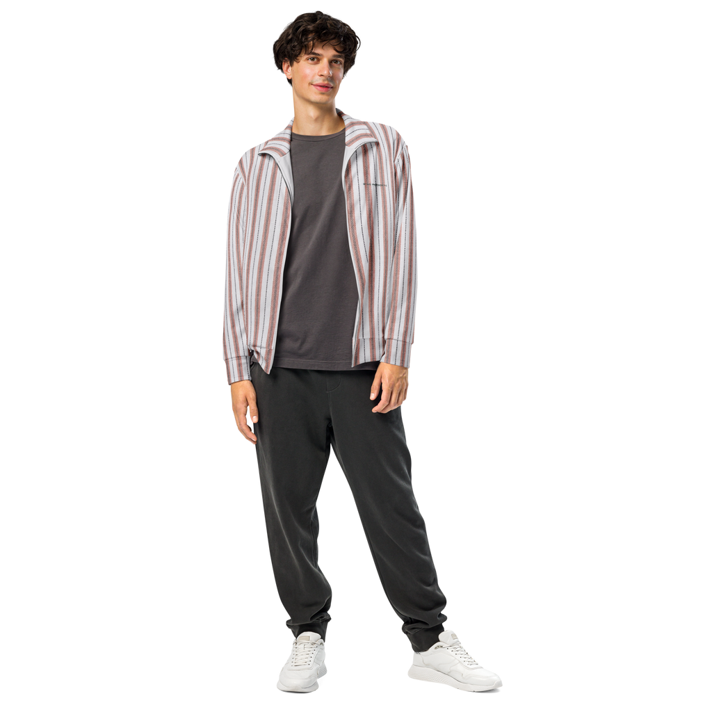 PBWY™ No Parade F.C. — Track Jacket Terracotta Pinstripe