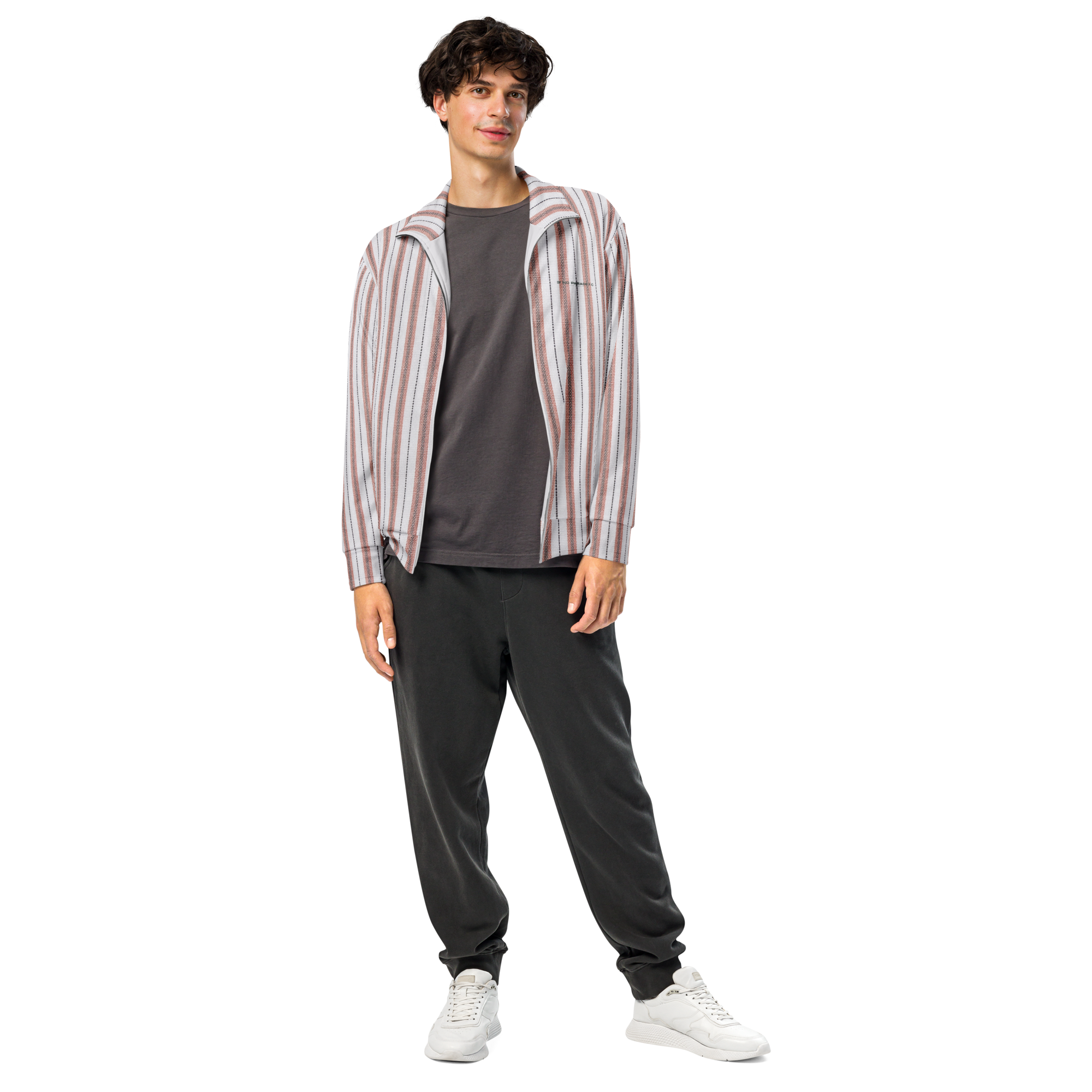 PBWY™ No Parade F.C. — Track Jacket Terracotta Pinstripe