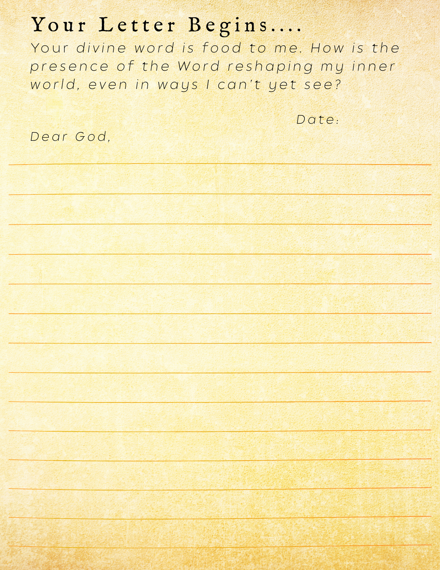 Letters to GOD: 12 Pillars of Faith, Prayer Journal