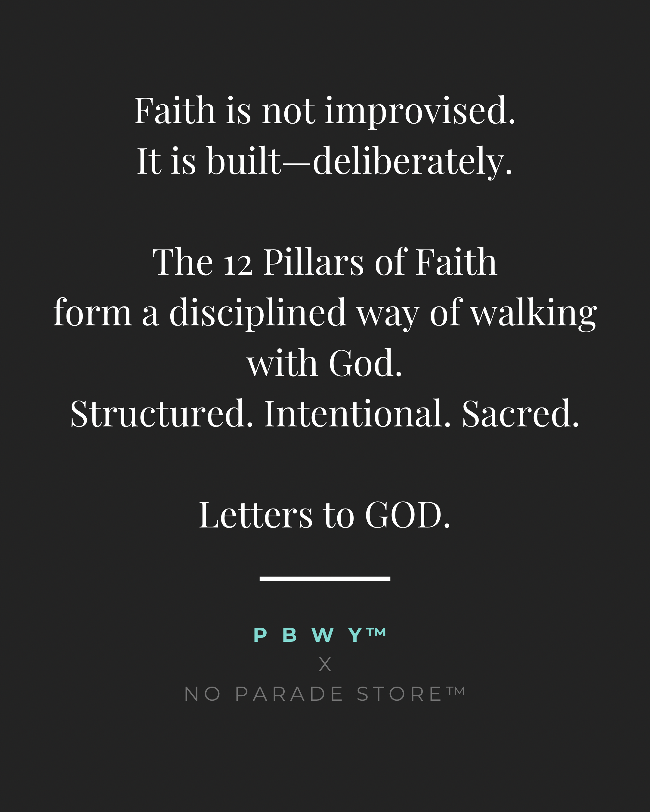 Letters to GOD: 12 Pillars of Faith, Prayer Journal